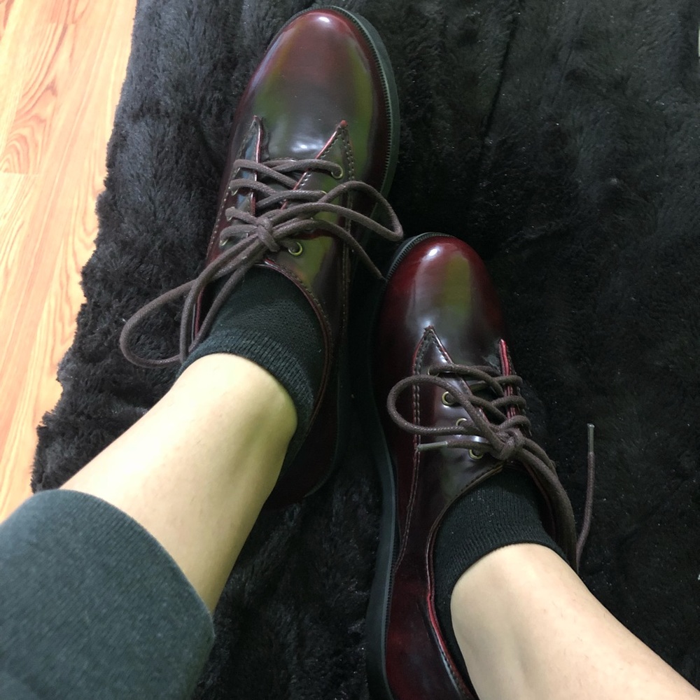 Sugar platform burgundy shoe